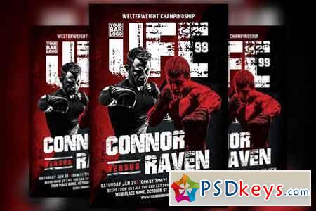 Warriors Night MMA Sport Flyer 2040564
