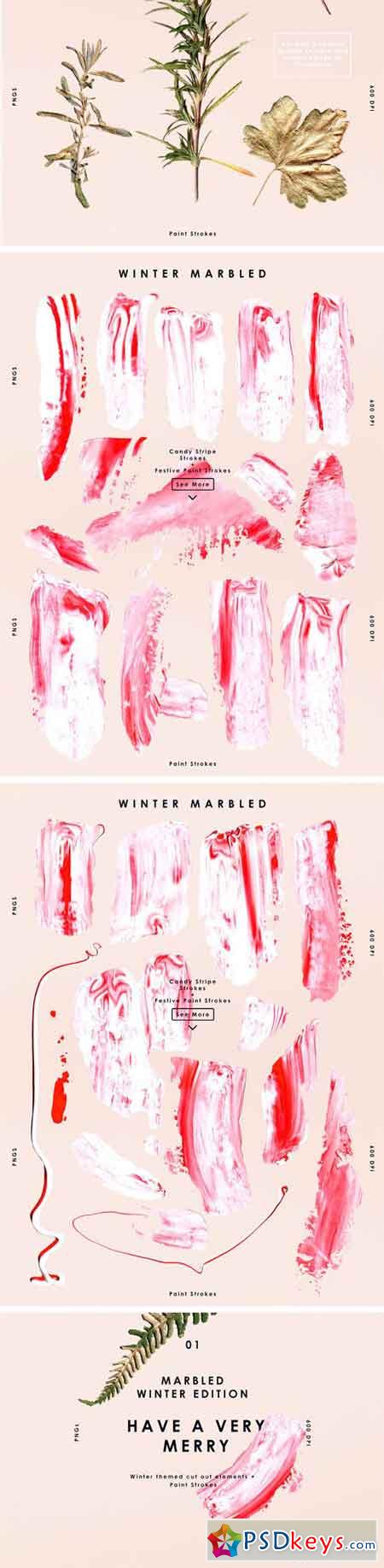 Winter Paint Marbled Set 2040422