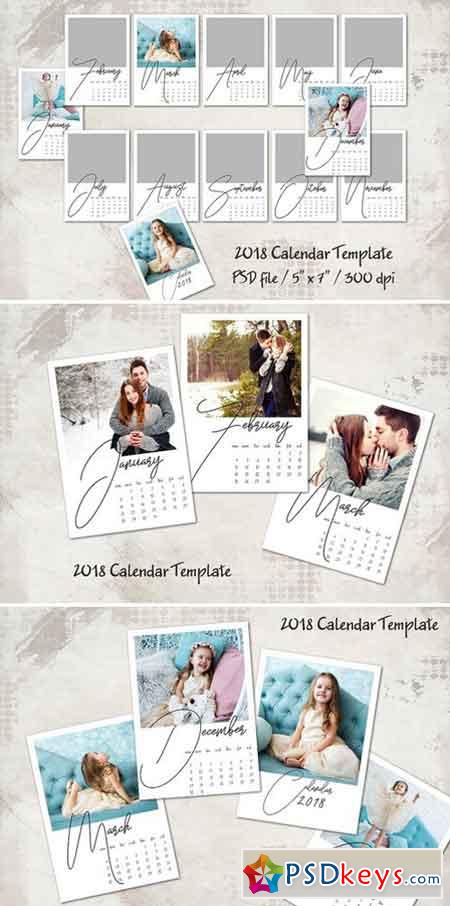 2018 Calendar Template 5x7 Personal 2056716