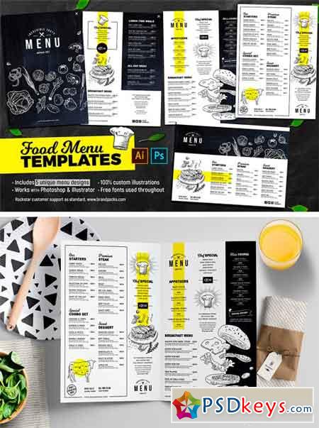 5 Food Menu Templates 2043270