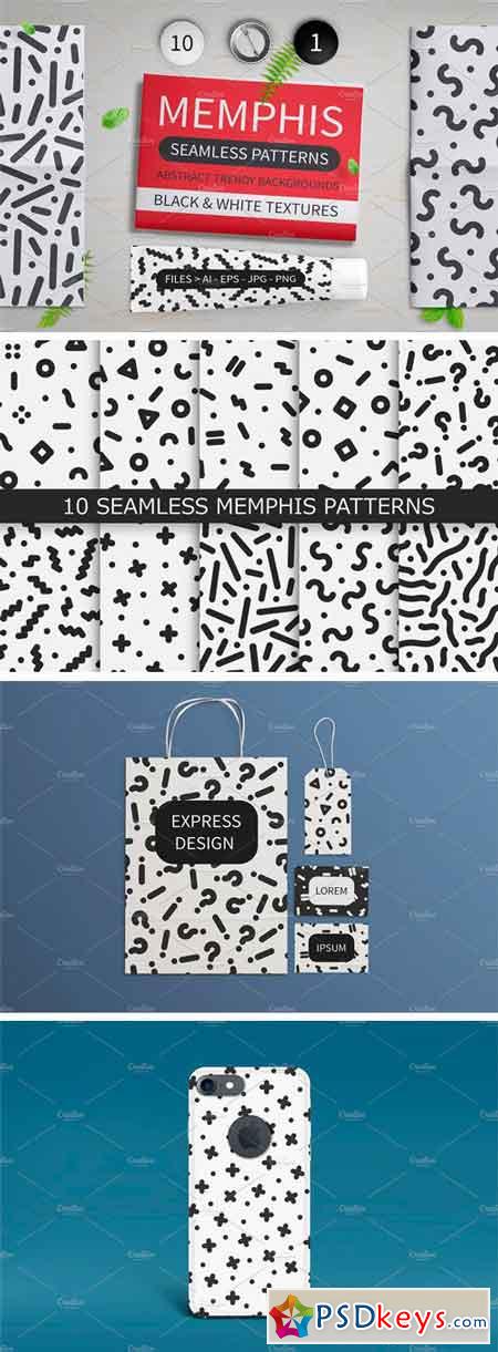 Trendy Memphis Seamless Patterns 2053860