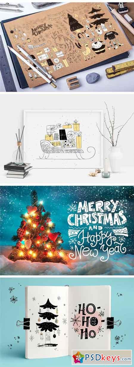 Fairy Christmas Kit, EPS+PNG 2039972