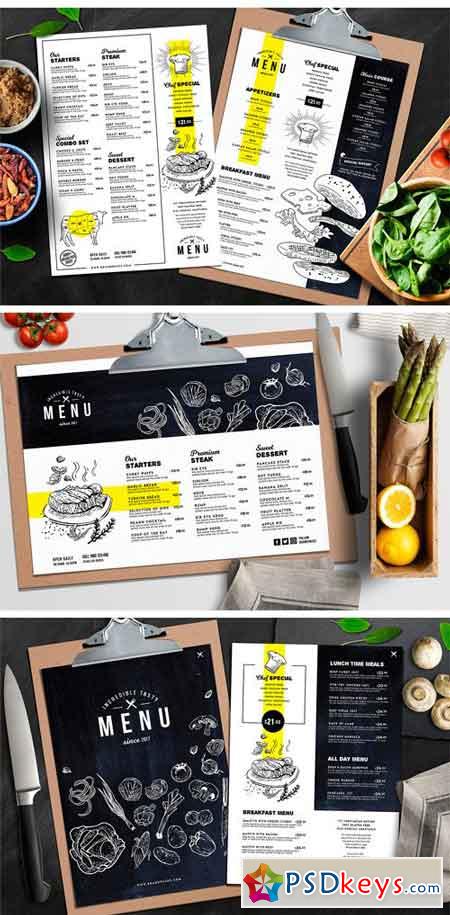 5 Food Menu Templates 2043270