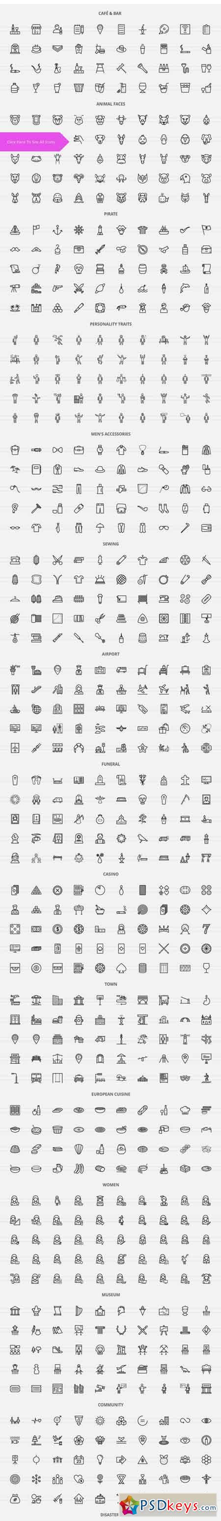 2490 Nature & Lifestyle Line Icons 2037530