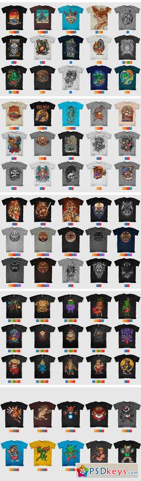 100 T-Shirt Designs 2037879 » Free Download Photoshop Vector Stock ...