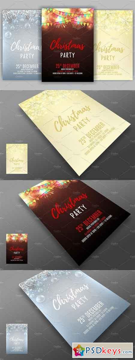 Set of Christmas party flyes 986959