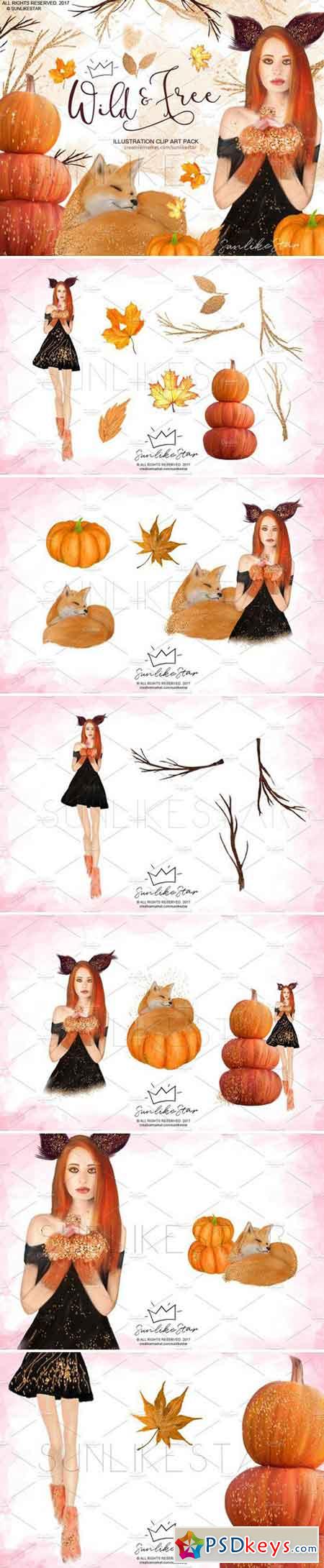 Fairy Fall Autumn Fashion Clipart 2056728