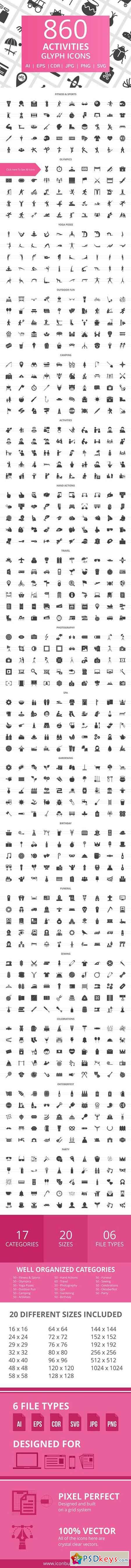 860 Activities Glyph Icons 2040811