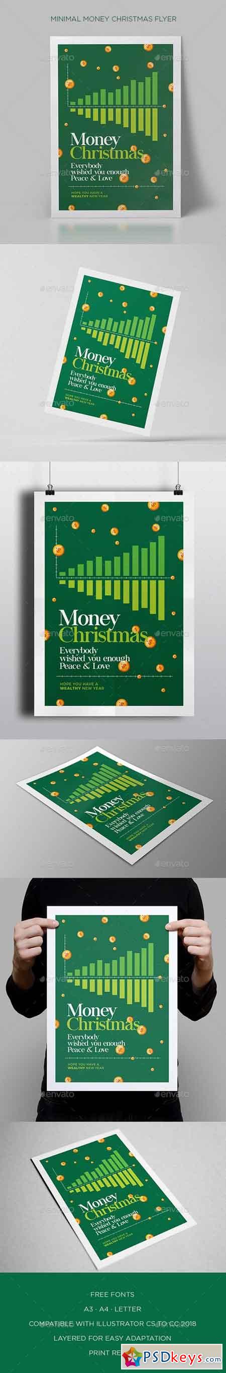 Minimal Money Christmas Flyer 21090080