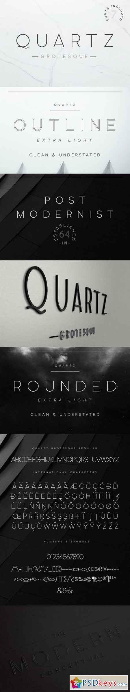 Quartz Grotesque - 7 Font Styles 1443190