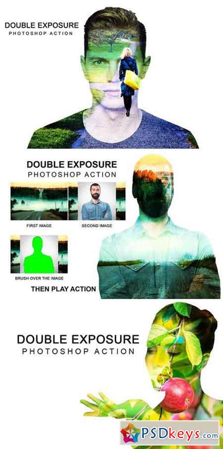 Double Exposure Photoshop Action 2070513