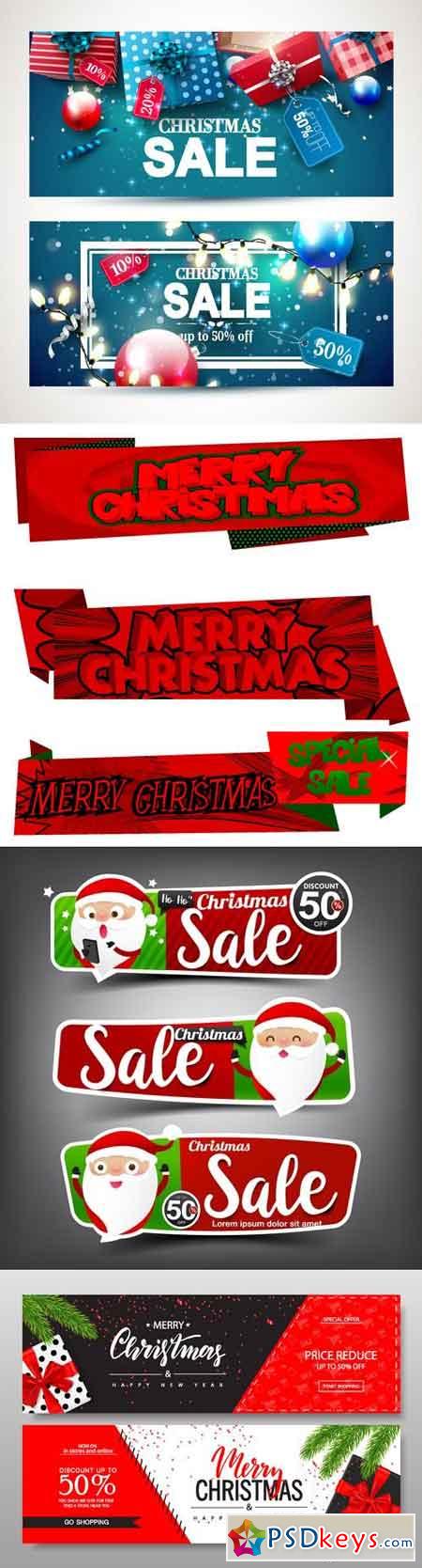 Vectors - Christmas Sale Banners Set 2