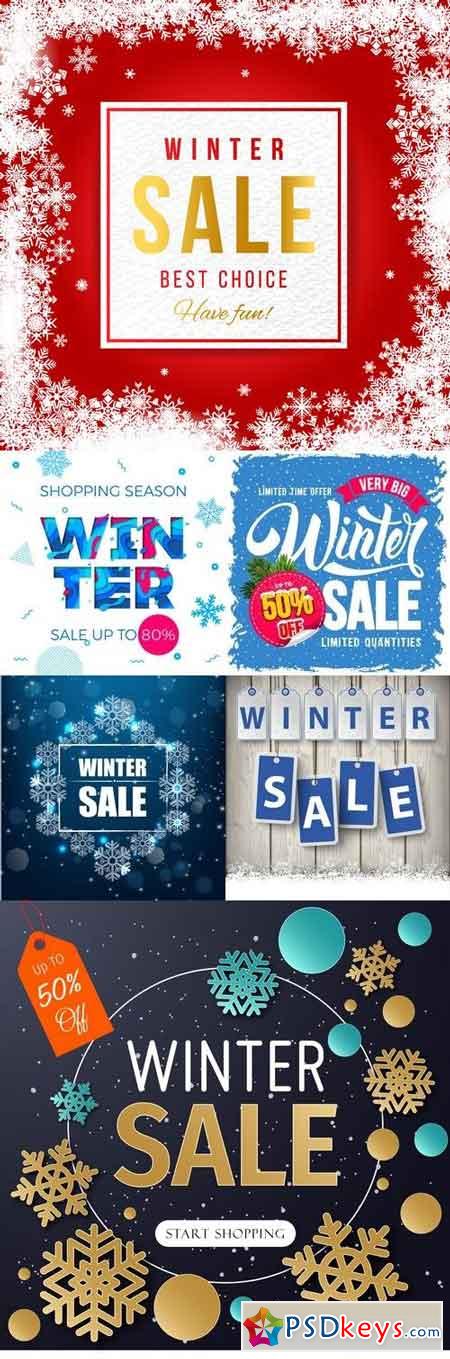 Vectors - Winter Sale Backgrounds 14