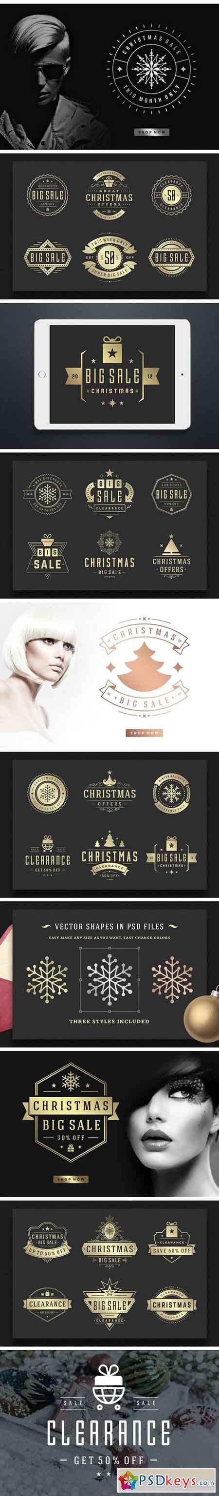 30 Christmas Sale Labels and Badges 2061616