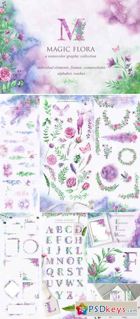 Magic Floral Watercolor Collection 2065962