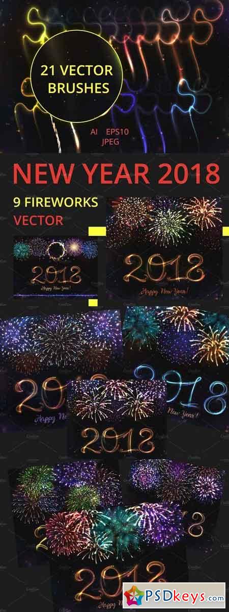 SET 2018 NEW YEAR FIREWORKS 1999719