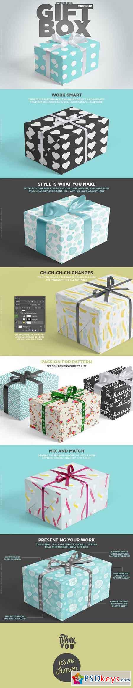 Gift box mockup 1857667