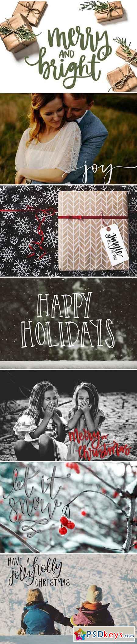 Christmas Photo Overlays + Free Font 2066108