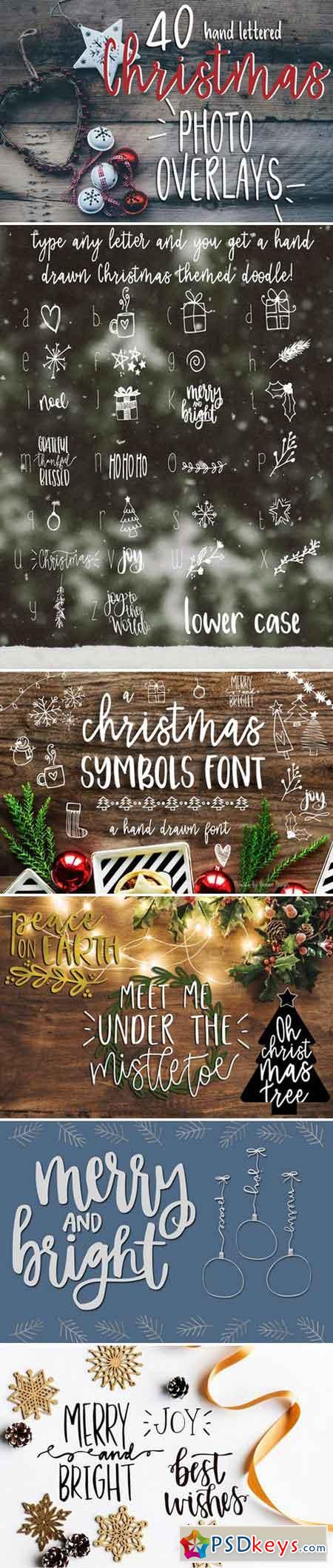 Christmas Photo Overlays + Free Font 2066108