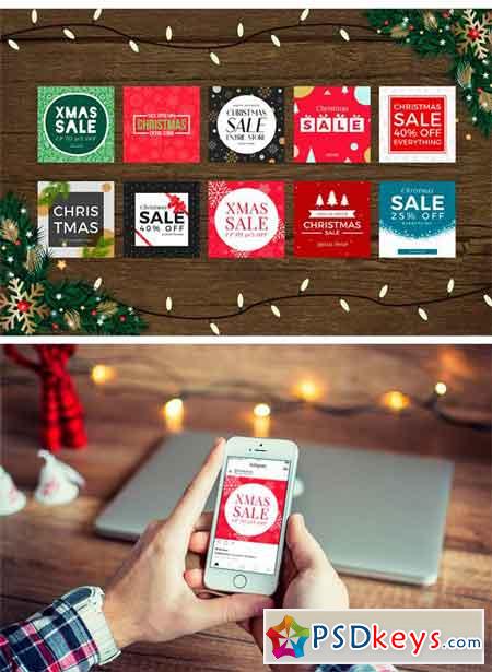 Christmas Social Media Banners V1 2098526