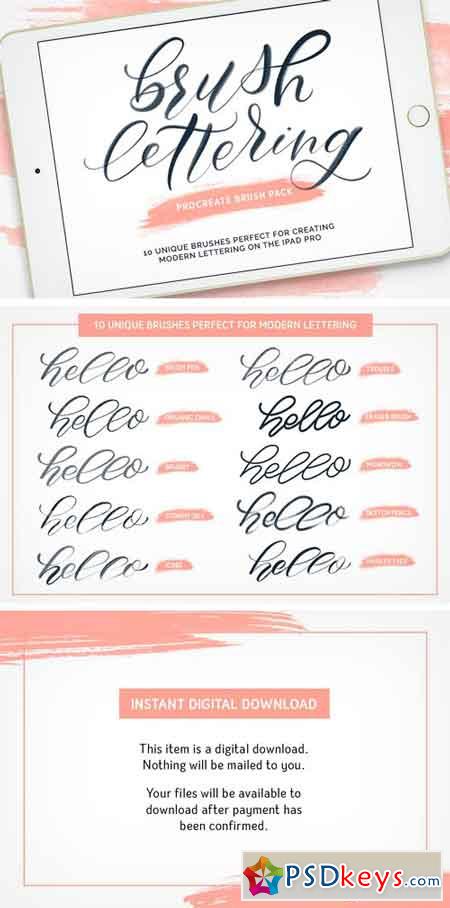 Brush Lettering Procreate Brush Pack 2098834