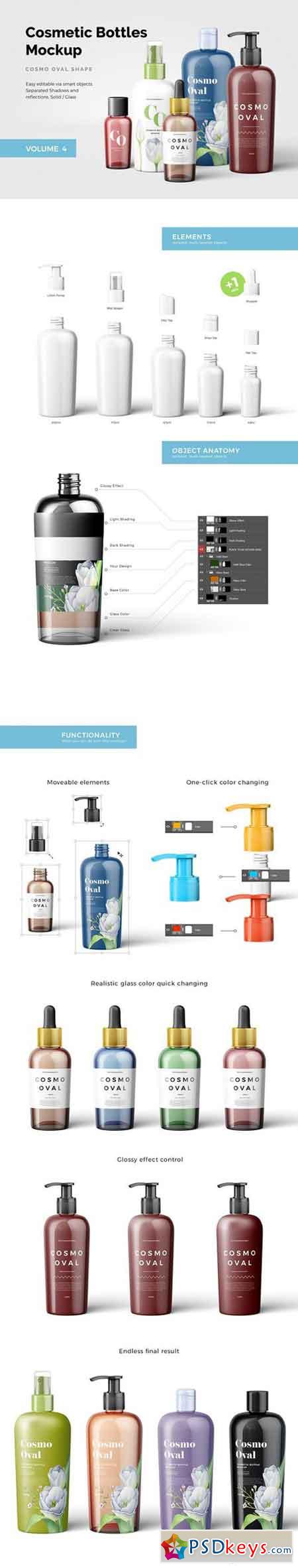 Cosmetic Bottles Mockup Vol.4 2068617