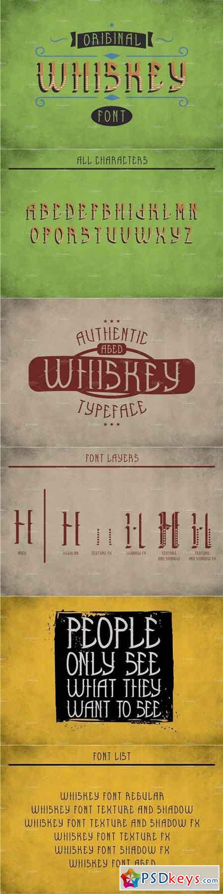 Whiskey Original Label Typeface 1811946