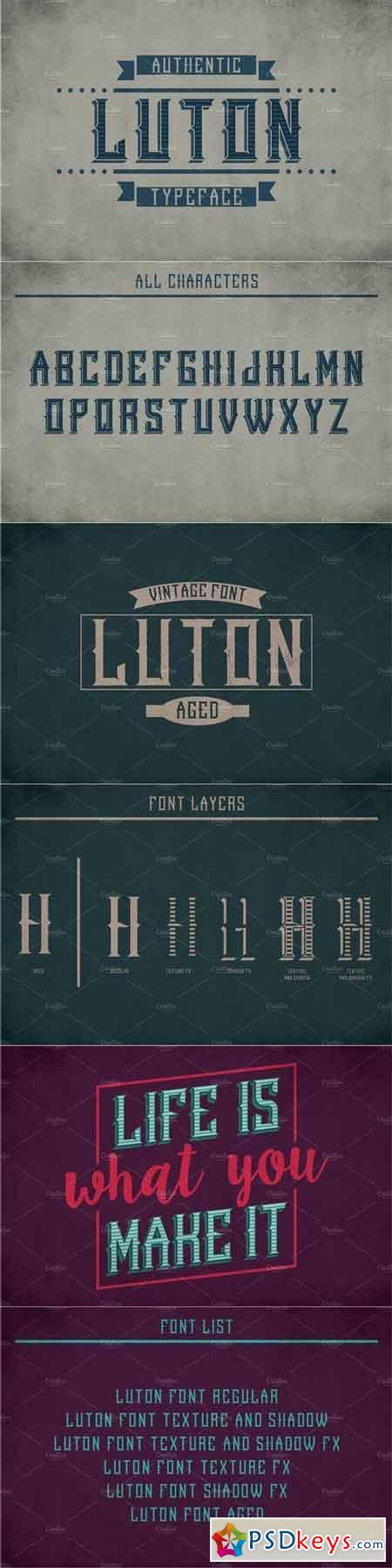 Luton Vintage Label Typeface 1812005