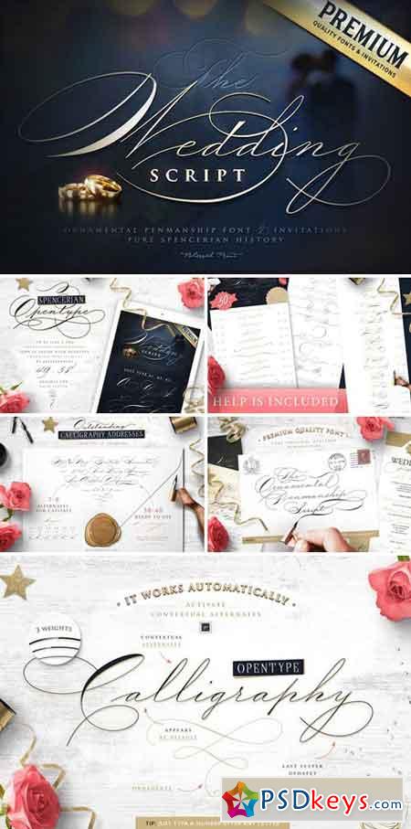 The Wedding Script font & invitation 1994692