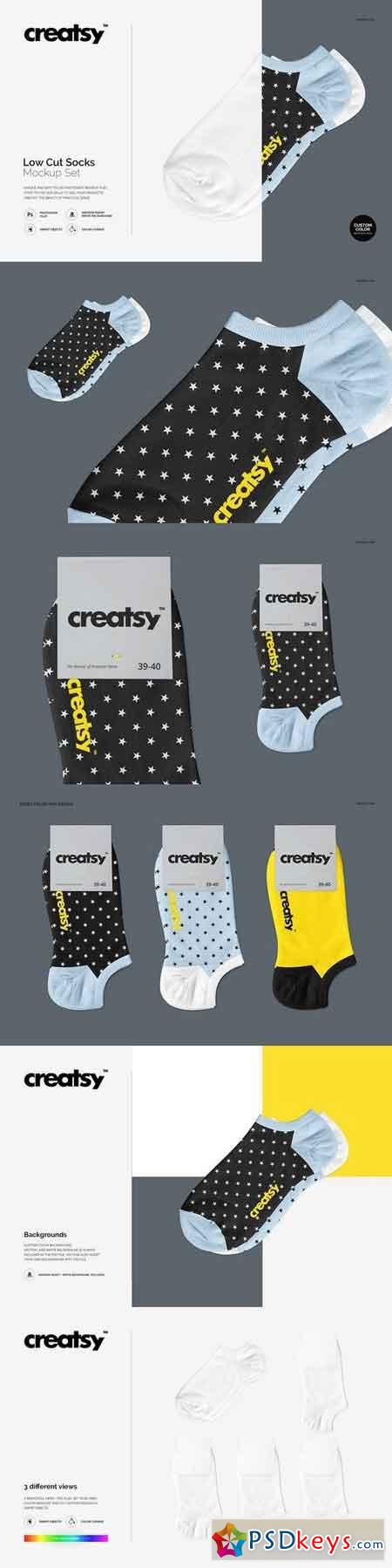 Low Cut Socks Mockup Set 1466558