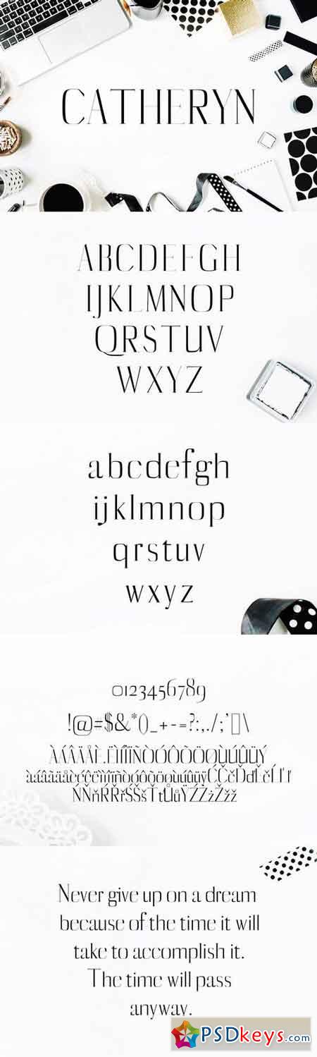 Catheryn Serif 4 Font Family Pack 1825855
