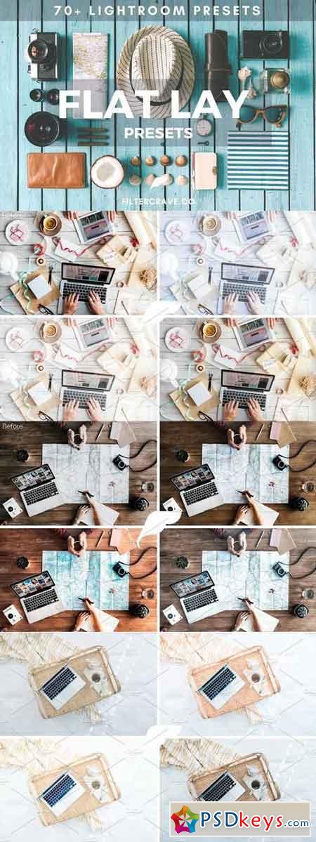 70+ Flat Lay Lightroom Presets Vol.I 1803749