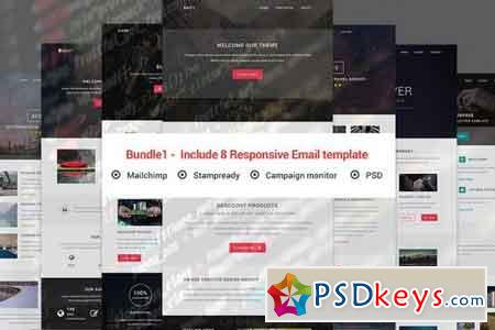Bundle1 - Include 8 Responsive email 1307405