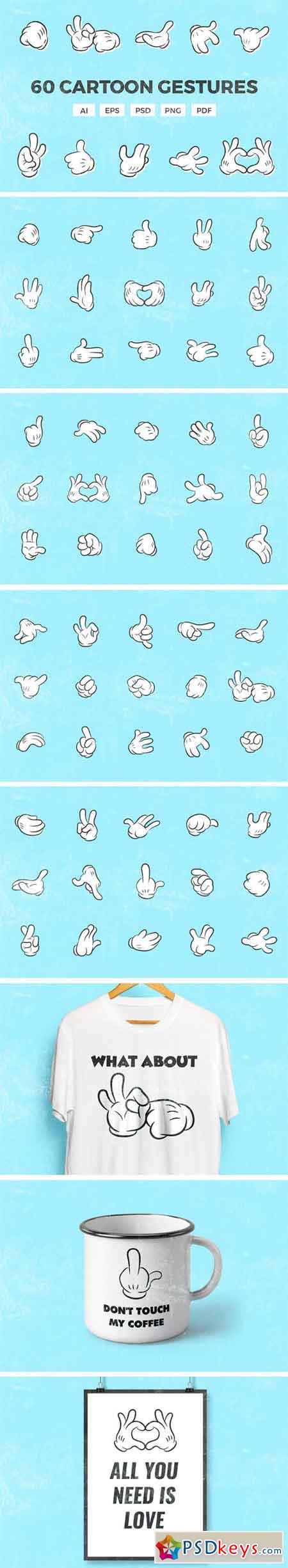 60 Cartoon Gestures 2115079