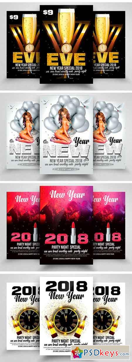10 New Years Flyer Poster Bundle 2085986