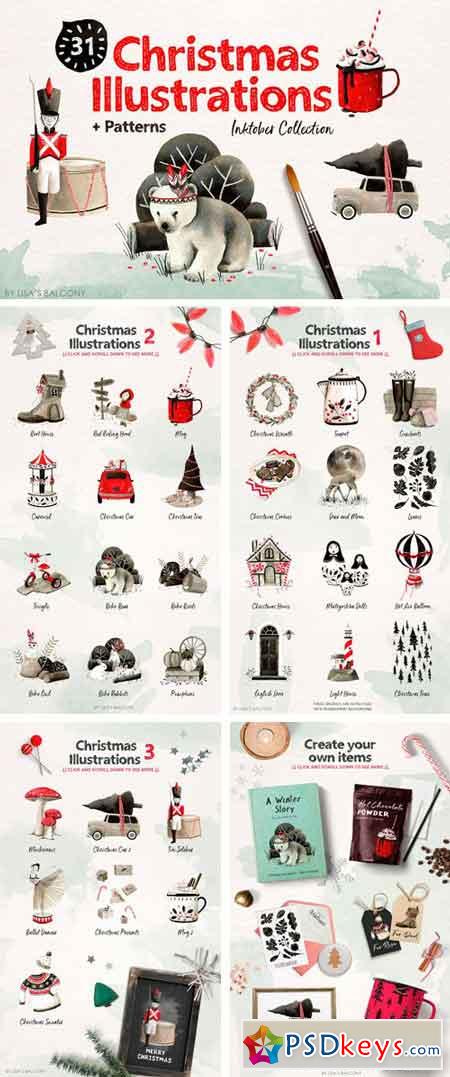 Christmas Illustrations - Inktober 2113550