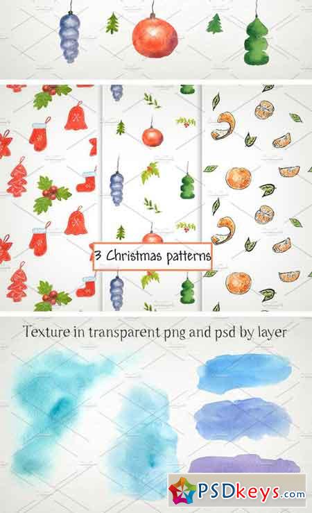 Christmas Set - Watercolor Elements 2084712