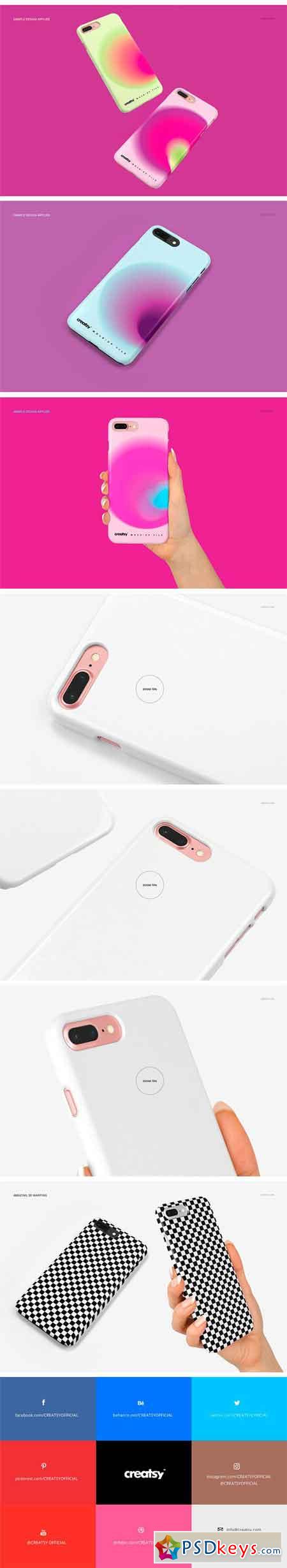 iPhone 7+ Plastic Case Mockup Set 2068794