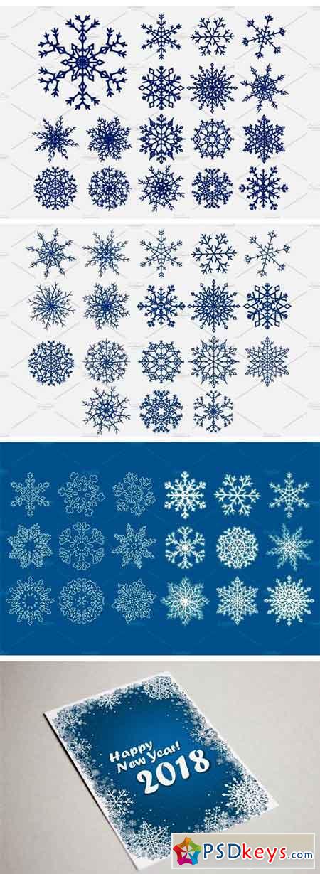 Snowflakes Collection Vector 2084969