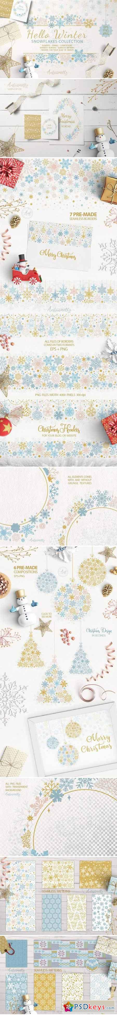 Sparkling snowflakes collection 2104105