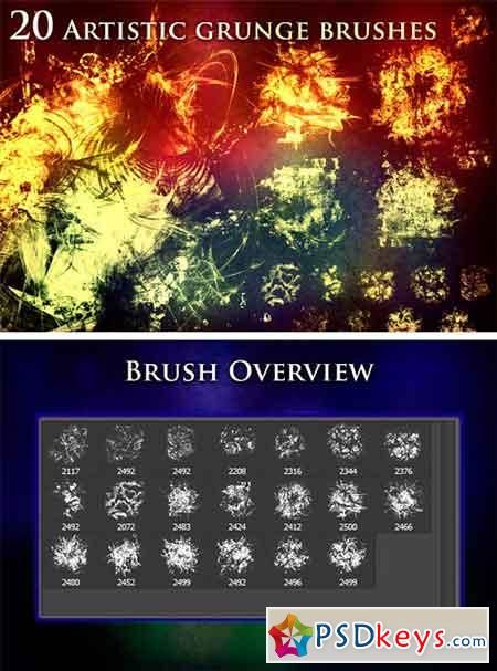20 Artistic Grunge Brushes 2054423