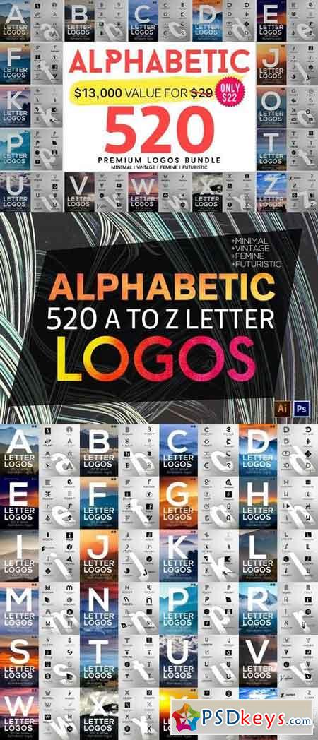 520 A to Z Logos Bundle 1294156
