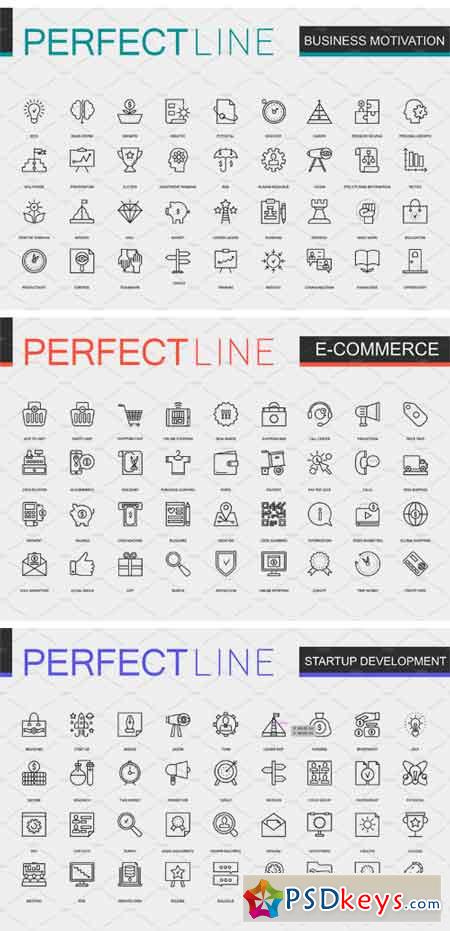 180 Perfect Line Concept Icons 2101112