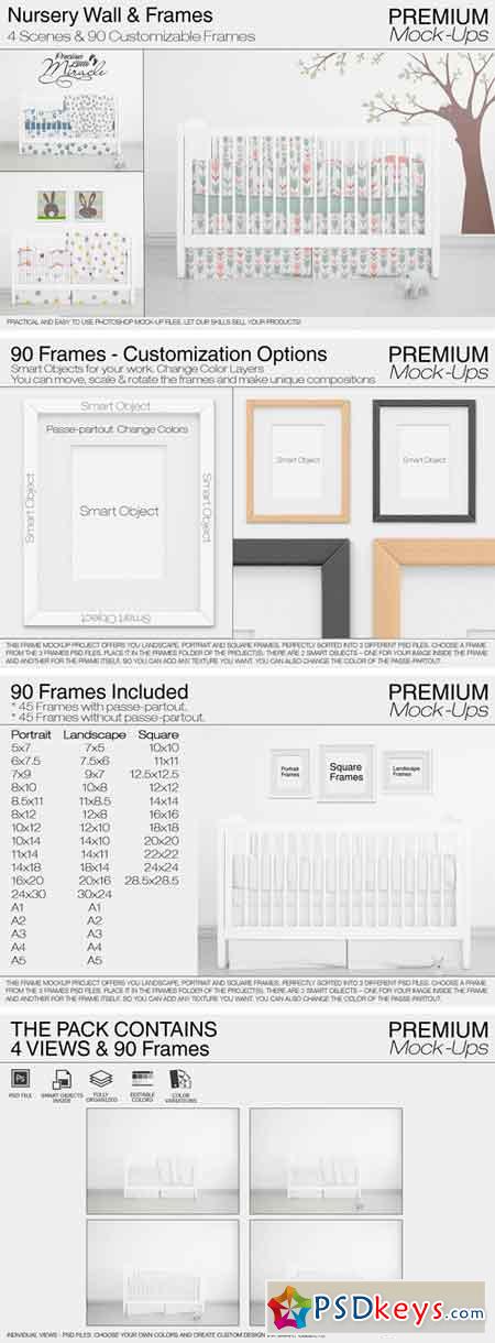 Nursery Wall & Frames Set 2082803