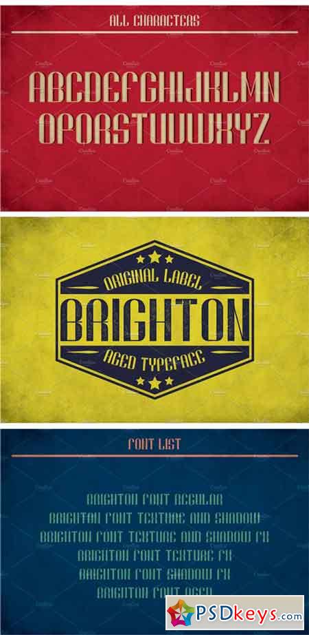 Brighton Vintage Label Typeface 2148400