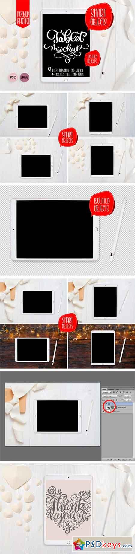 Tablet iPad Pro Mock Up Set 2147718