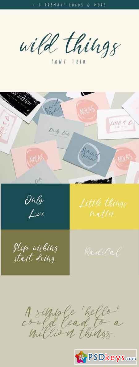 Wild Things Font Trio + Extras 1902077