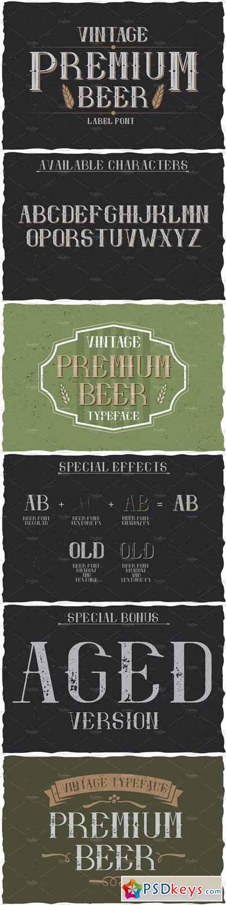 Premium Beer Vintage Label Typeface 1465617