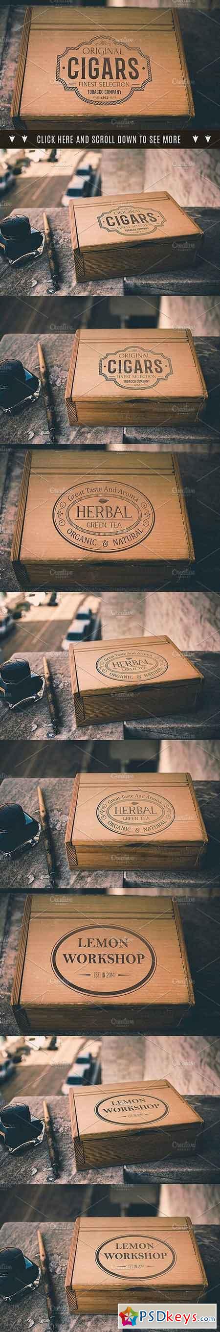 Wooden Box Retro Mockup, 3 vesions 1901905 » Free Download ...