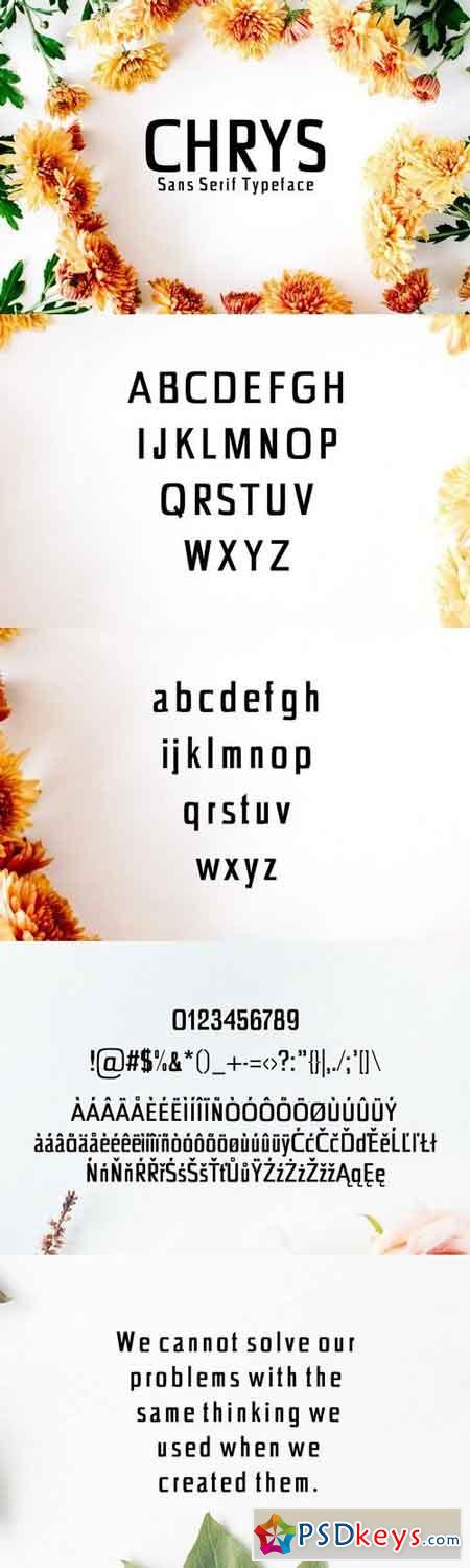 Chrys Sans Serif 4 Font Family Pack 1775758